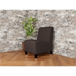 Lesro Ravenna Lounge Reception Armless Guest Chair in Brown