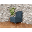Lesro Ravenna Lounge Reception Armless Guest Chair in Blue