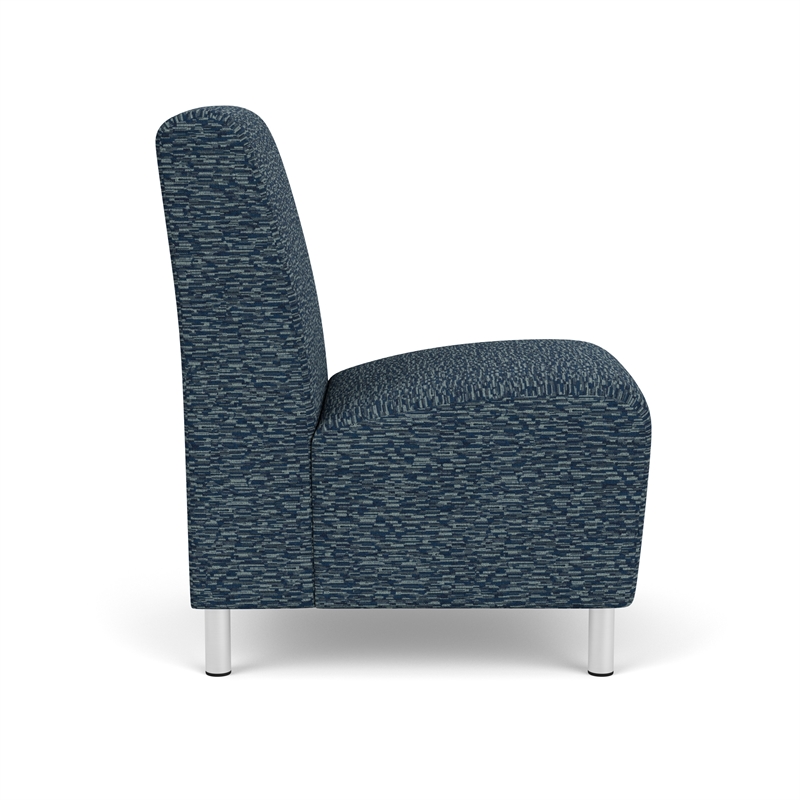 Lesro Ravenna Lounge Reception Armless Guest Chair in Blue