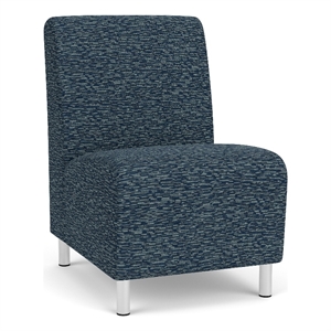 Lesro Ravenna Lounge Reception Armless Guest Chair in Blue