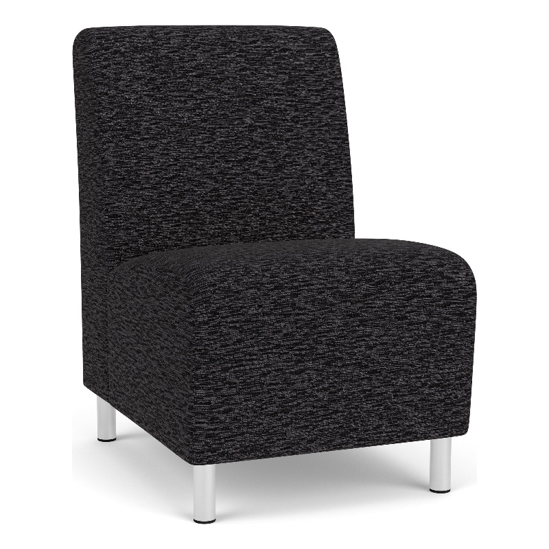 Lesro Ravenna Lounge Reception Armless Guest Chair in Gray
