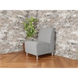 Lesro Ravenna Lounge Reception Armless Guest Chair in Gray