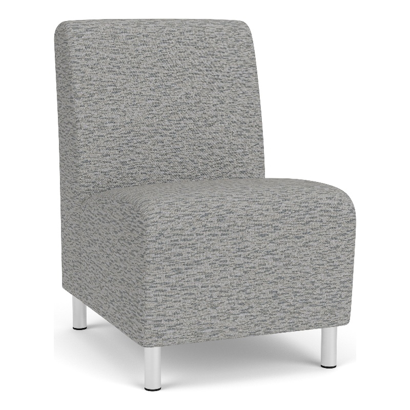 Lesro Ravenna Lounge Reception Armless Guest Chair in Gray
