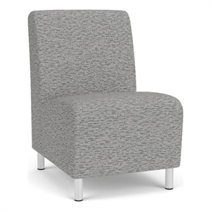 Lesro Ravenna Lounge Reception Armless Guest Chair in Gray