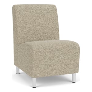 Lesro Ravenna Lounge Reception Armless Guest Chair in Brown