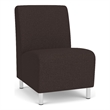 Lesro Ravenna Lounge Reception Armless Guest Chair in Beige