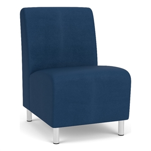 Lesro Ravenna Lounge Reception Armless Guest Chair in Blue