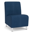 Lesro Ravenna Lounge Reception Armless Guest Chair in Blue