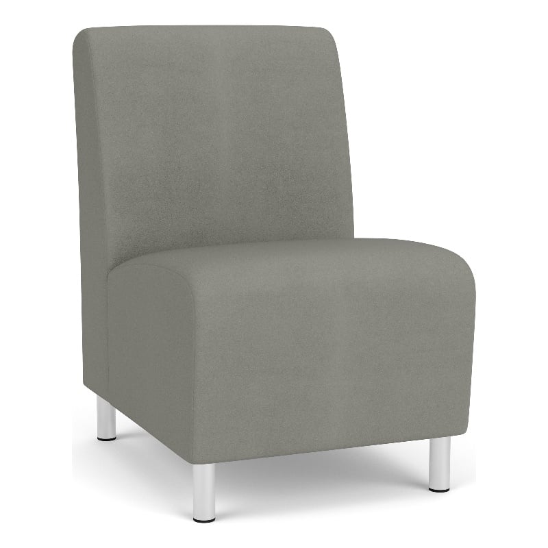 Lesro Ravenna Lounge Reception Armless Guest Chair in Gray