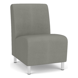 Lesro Ravenna Lounge Reception Armless Guest Chair in Gray