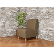 Lesro Ravenna Lounge Reception Armless Guest Chair in Brown