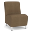 Lesro Ravenna Lounge Reception Armless Guest Chair in Brown