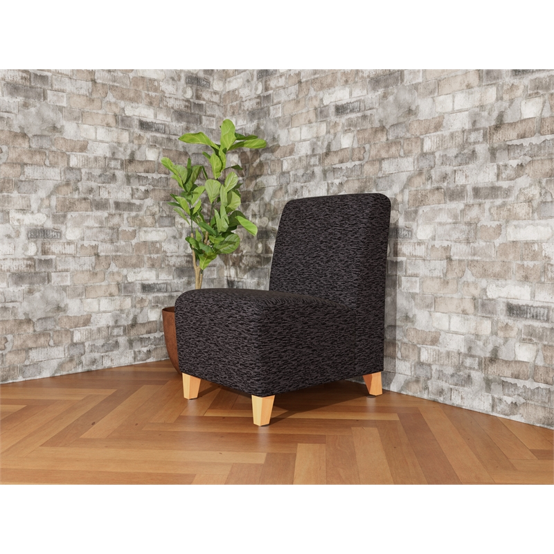 Lesro Ravenna Lounge Reception Armless Guest Chair in Gray