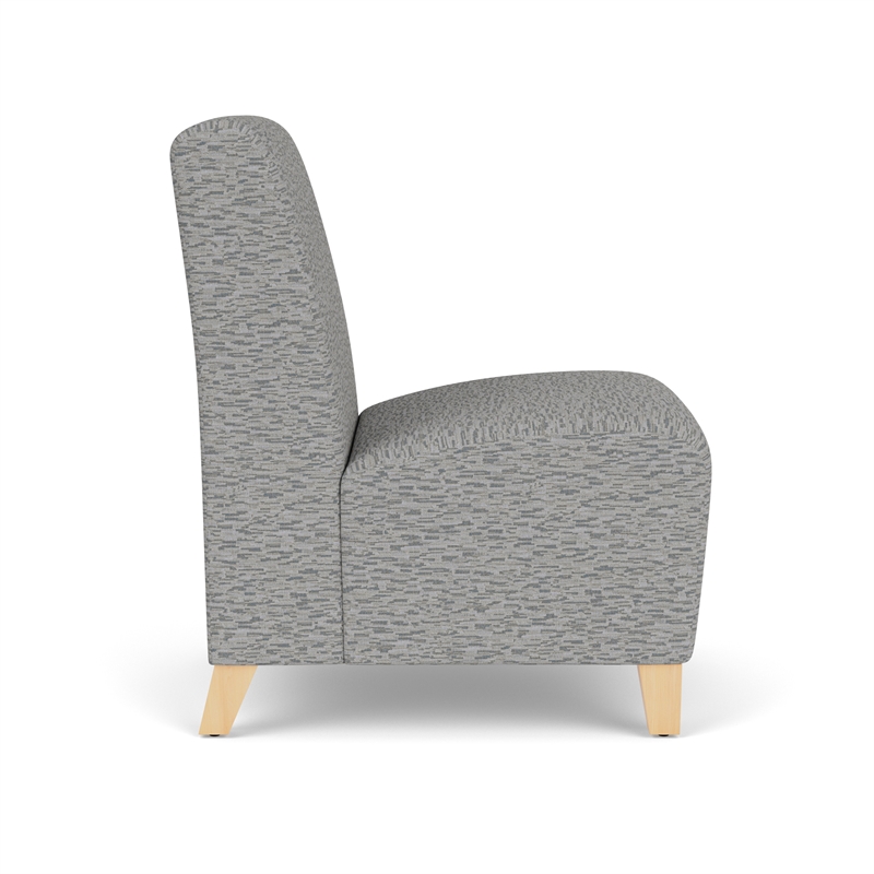 Lesro Ravenna Lounge Reception Armless Guest Chair in Gray