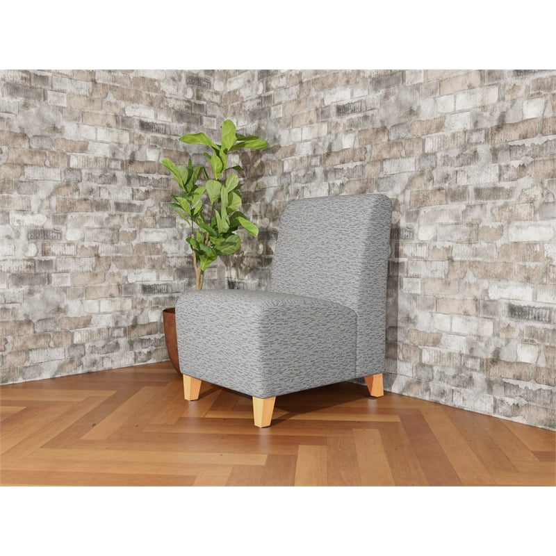 Lesro Ravenna Lounge Reception Armless Guest Chair in Gray