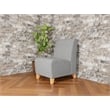 Lesro Ravenna Lounge Reception Armless Guest Chair in Gray