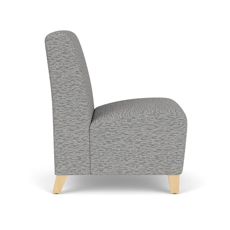 Lesro Ravenna Lounge Reception Armless Guest Chair in Gray