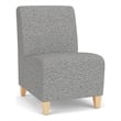 Lesro Ravenna Lounge Reception Armless Guest Chair in Gray