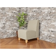 Lesro Ravenna Lounge Reception Armless Guest Chair in Brown
