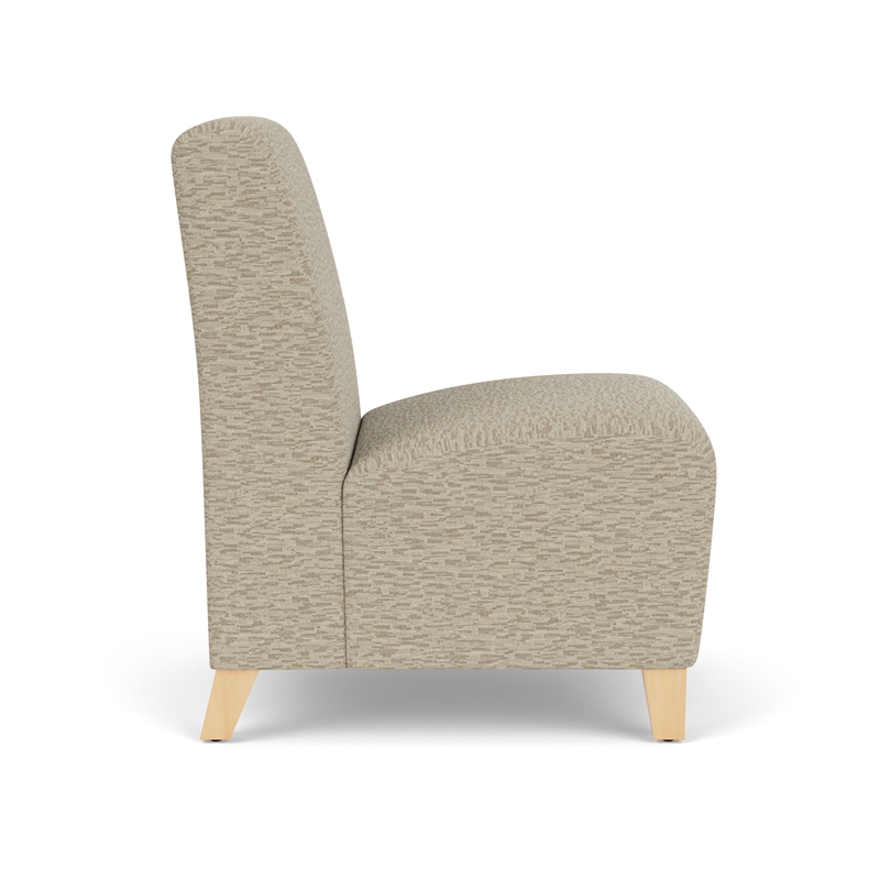 Lesro Ravenna Lounge Reception Armless Guest Chair in Brown