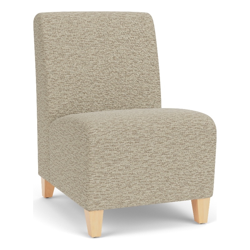 Lesro Ravenna Lounge Reception Armless Guest Chair in Brown