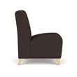 Lesro Ravenna Lounge Reception Armless Guest Chair in Brown