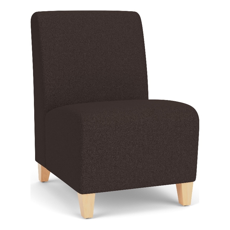 Lesro Ravenna Lounge Reception Armless Guest Chair in Brown
