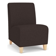 Lesro Ravenna Lounge Reception Armless Guest Chair in Brown