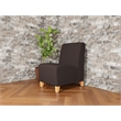 Lesro Ravenna Lounge Reception Armless Guest Chair in Brown