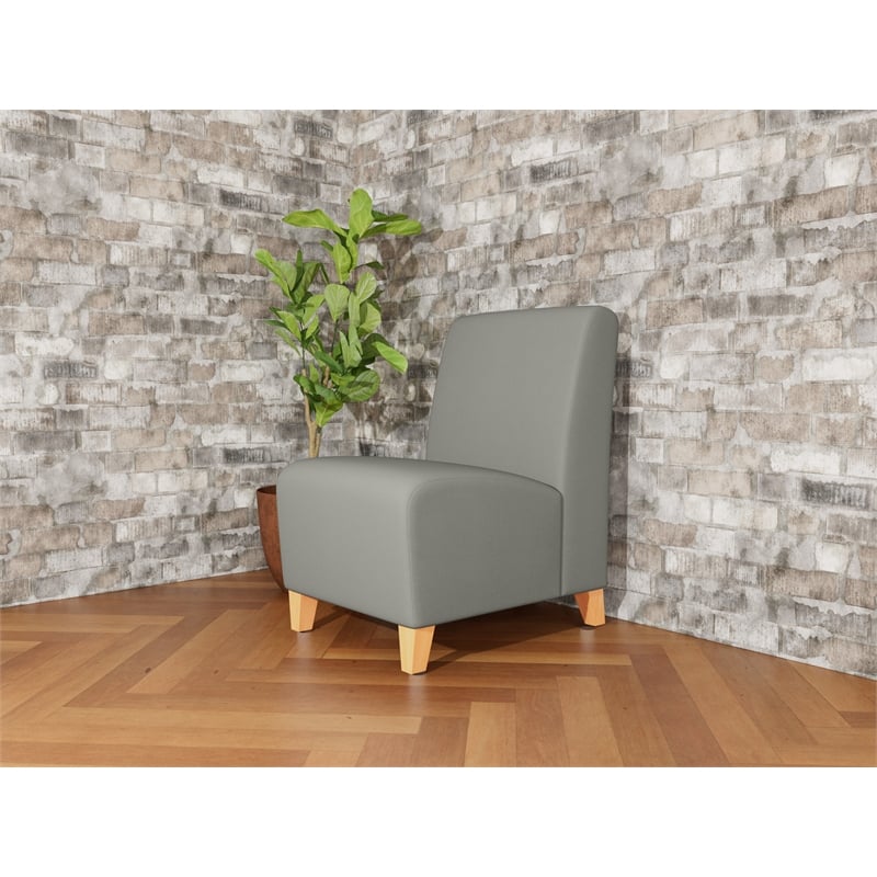 Lesro Ravenna Lounge Reception Armless Guest Chair in Teal