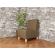 Lesro Ravenna Lounge Reception Armless Guest Chair in Brown