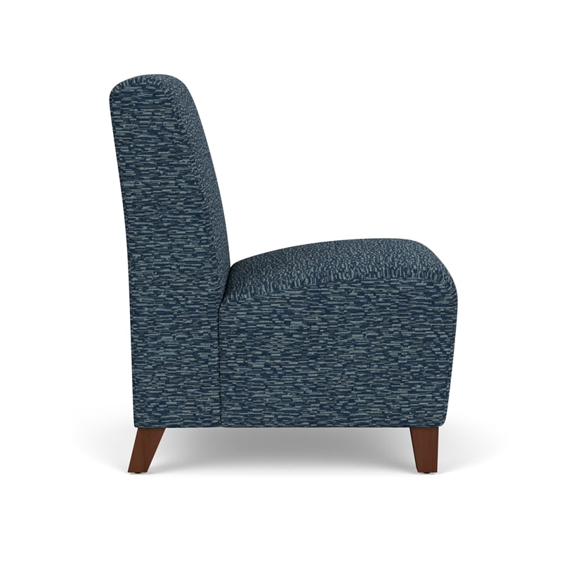Lesro Ravenna Lounge Reception Armless Guest Chair in Black