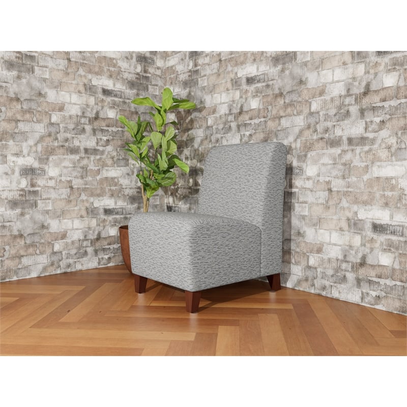 Lesro Ravenna Lounge Reception Armless Guest Chair in Teal