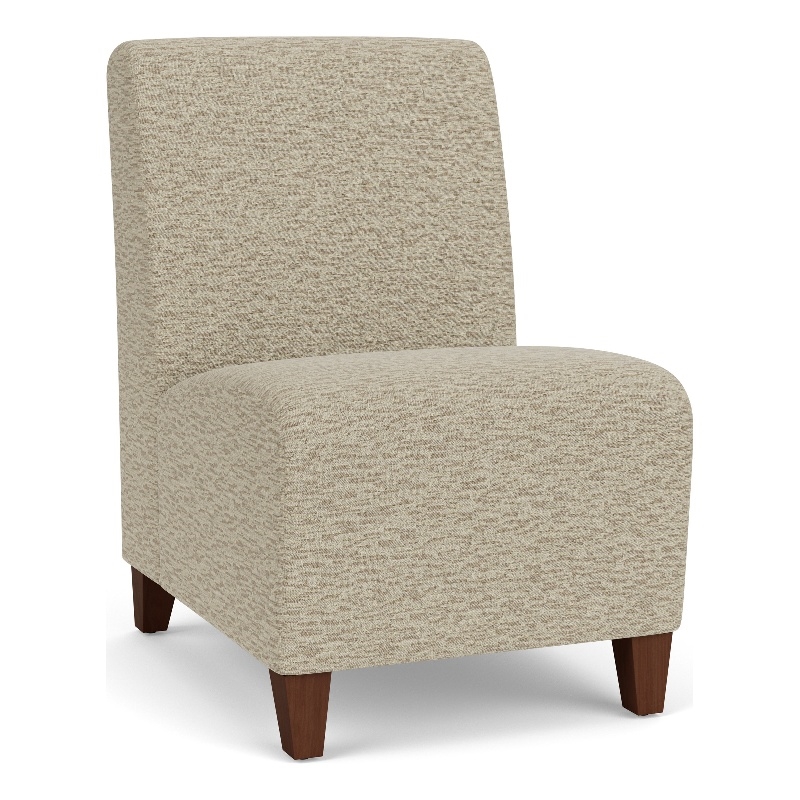 Lesro Ravenna Lounge Reception Armless Guest Chair in Brown