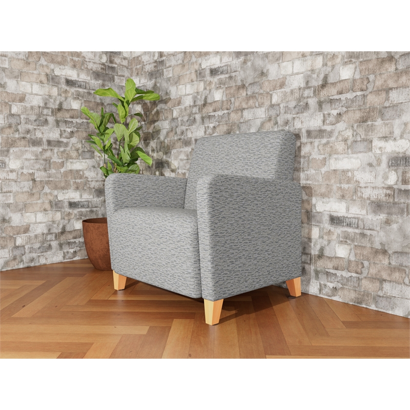 Lesro Ravenna Lounge Reception Wide Guest Chair in Gray