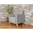 Lesro Ravenna Lounge Reception Wide Guest Chair in Gray