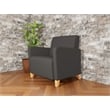 Lesro Ravenna Lounge Reception Wide Guest Chair in Gray