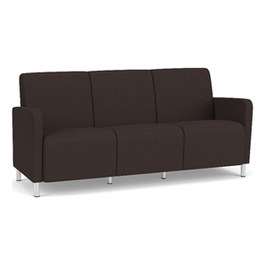 Lesro Ravenna Lounge Reception 3 Seat Tandem Seating No Center Arms in Brown