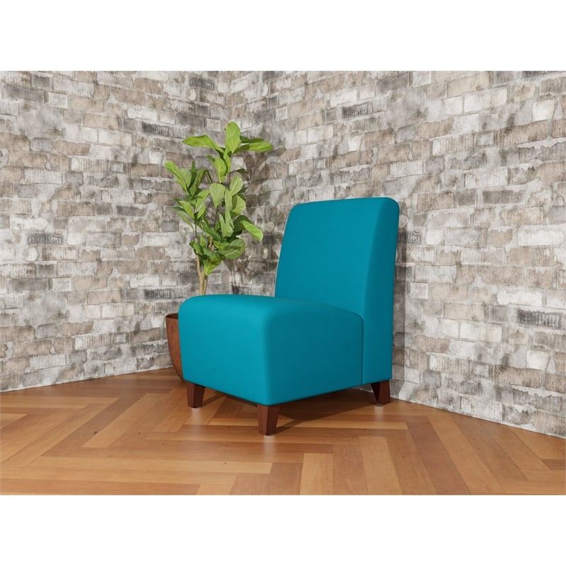 Lesro Ravenna Lounge Reception Armless Guest Chair in Gray