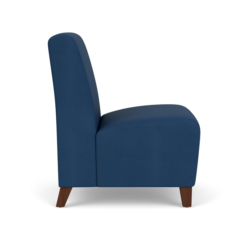 Lesro Ravenna Lounge Reception Armless Guest Chair in Blue