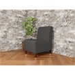 Lesro Ravenna Lounge Reception Armless Guest Chair in Black