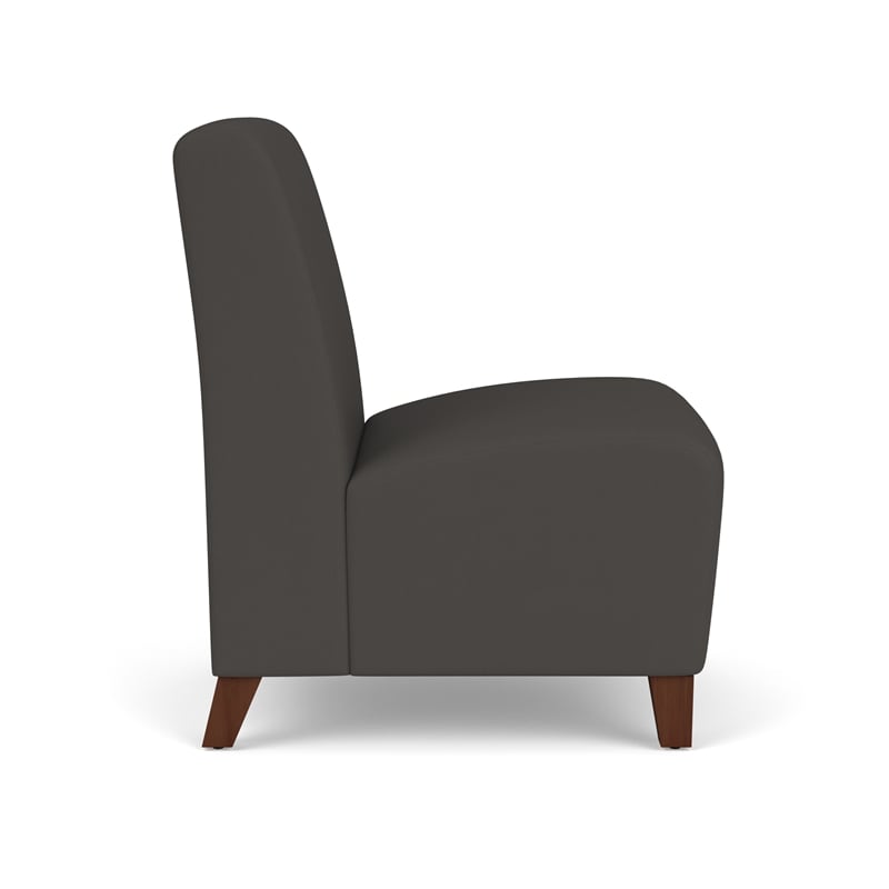 Lesro Ravenna Lounge Reception Armless Guest Chair in Black