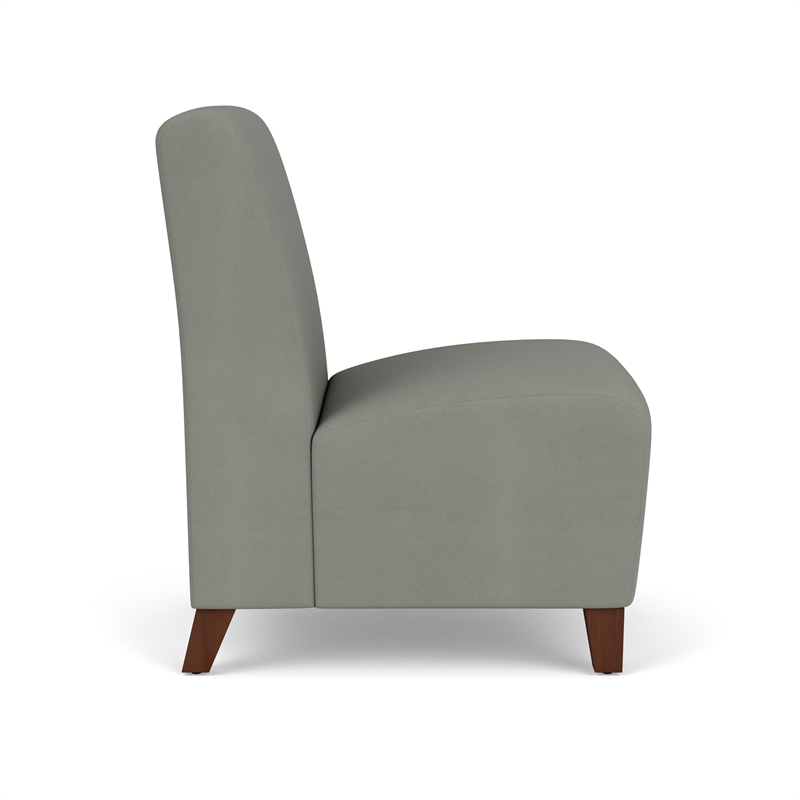 Lesro Ravenna Lounge Reception Armless Guest Chair in Gray