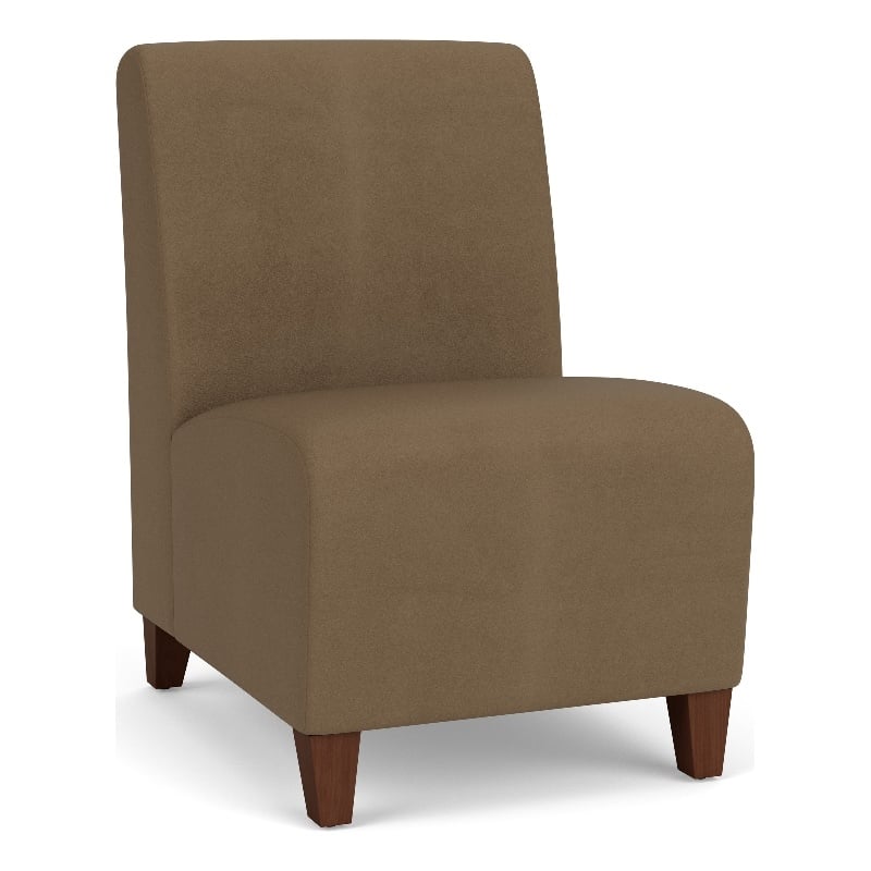 Lesro Ravenna Lounge Reception Armless Guest Chair in Beige