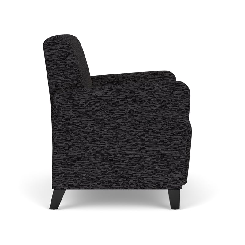 Lesro Ravenna Lounge Reception Wide Guest Chair in Black