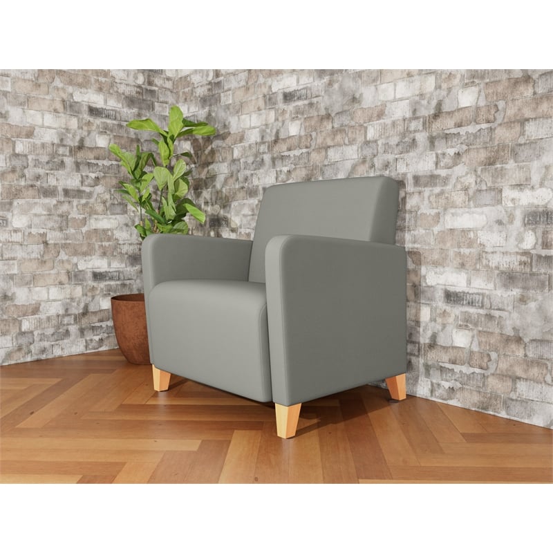 Lesro Ravenna Lounge Reception Wide Guest Chair in Gray