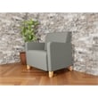 Lesro Ravenna Lounge Reception Wide Guest Chair in Gray