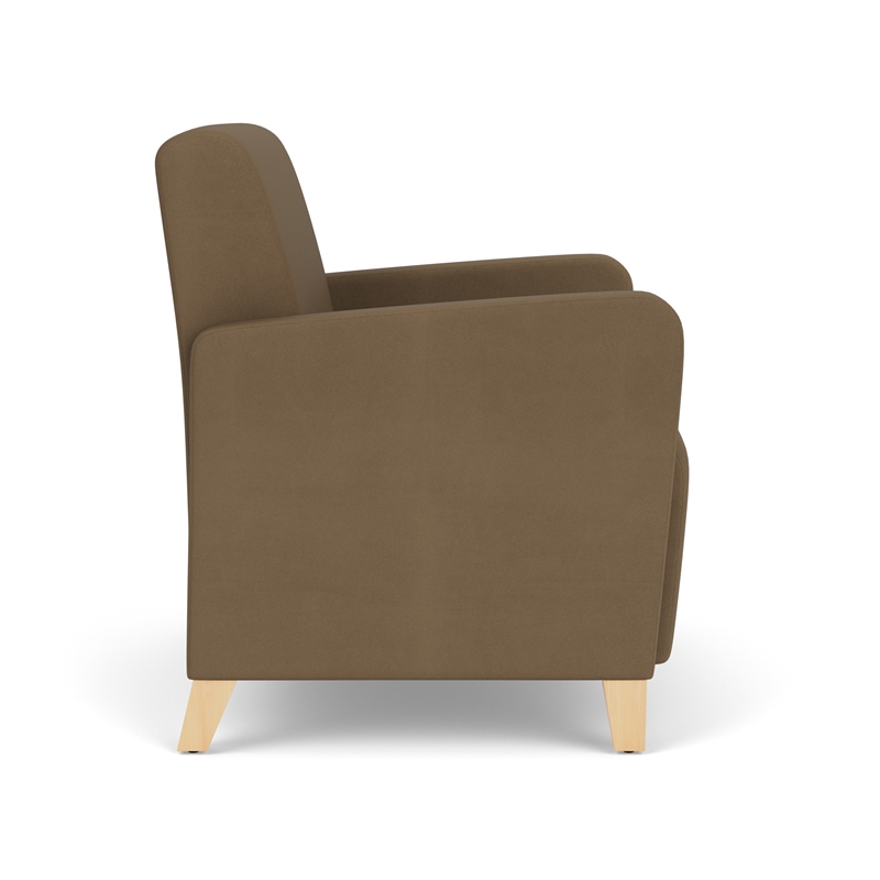 Lesro Ravenna Lounge Reception Wide Guest Chair in Brown