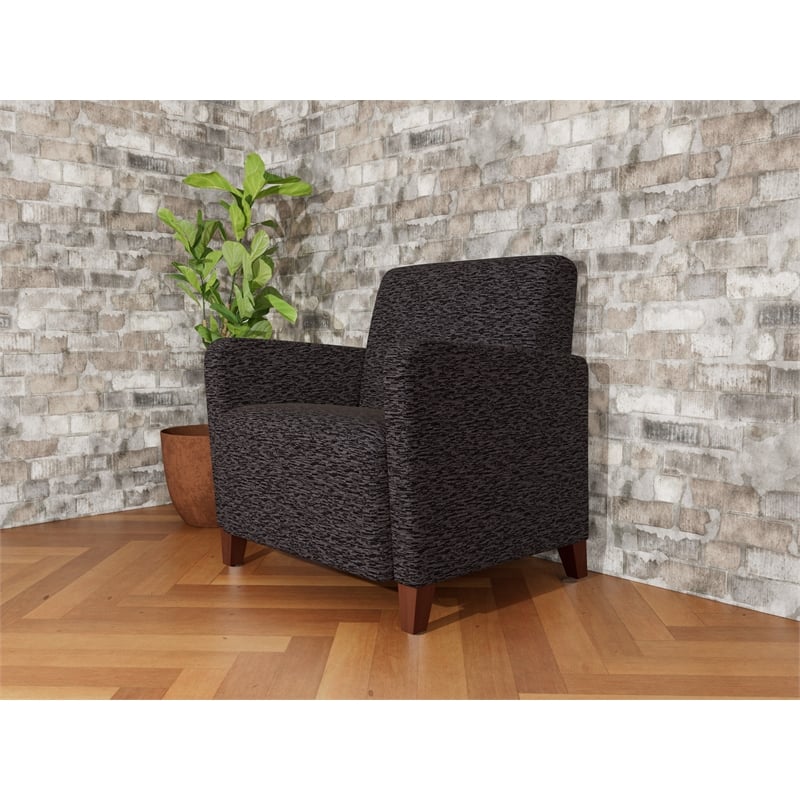 Lesro Ravenna Lounge Reception Wide Guest Chair in Black