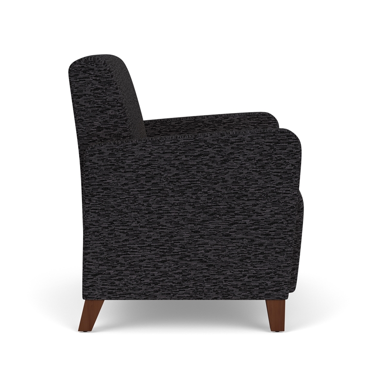 Lesro Ravenna Lounge Reception Wide Guest Chair in Black